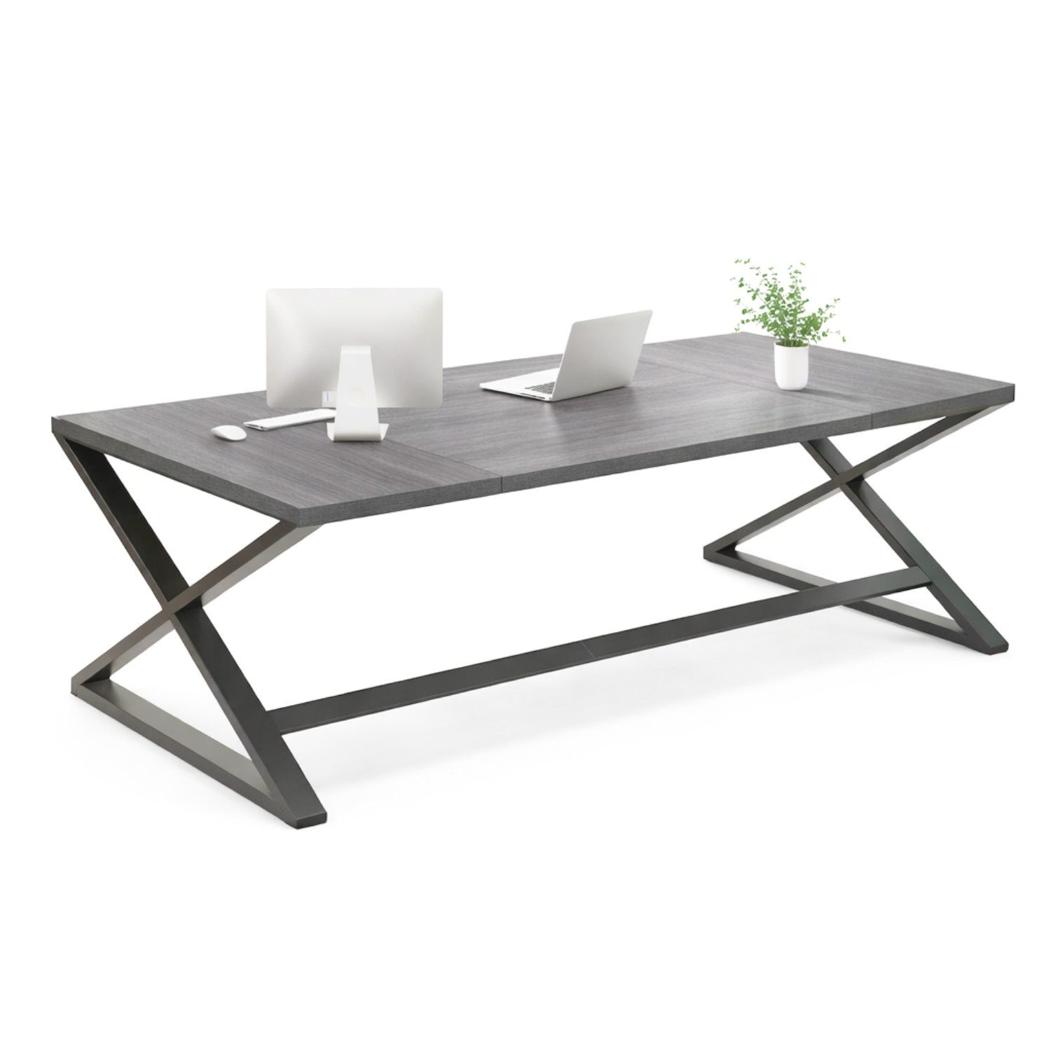mukuhi Schreibtisch SCHREIBTISCH Holz Metall 140 × 60 cm Home Office Tisch