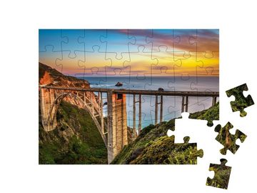 puzzleYOU Puzzle Pacific Coast Highway, Kalifornien, USA, 48 Puzzleteile, puzzleYOU-Kollektionen Kalifornien