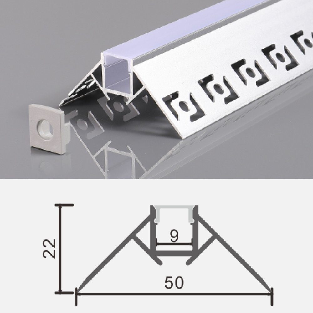 ENERGMiX LED-Stripe-Profil 2m Alu Profile Unterputz günstig online kaufen
