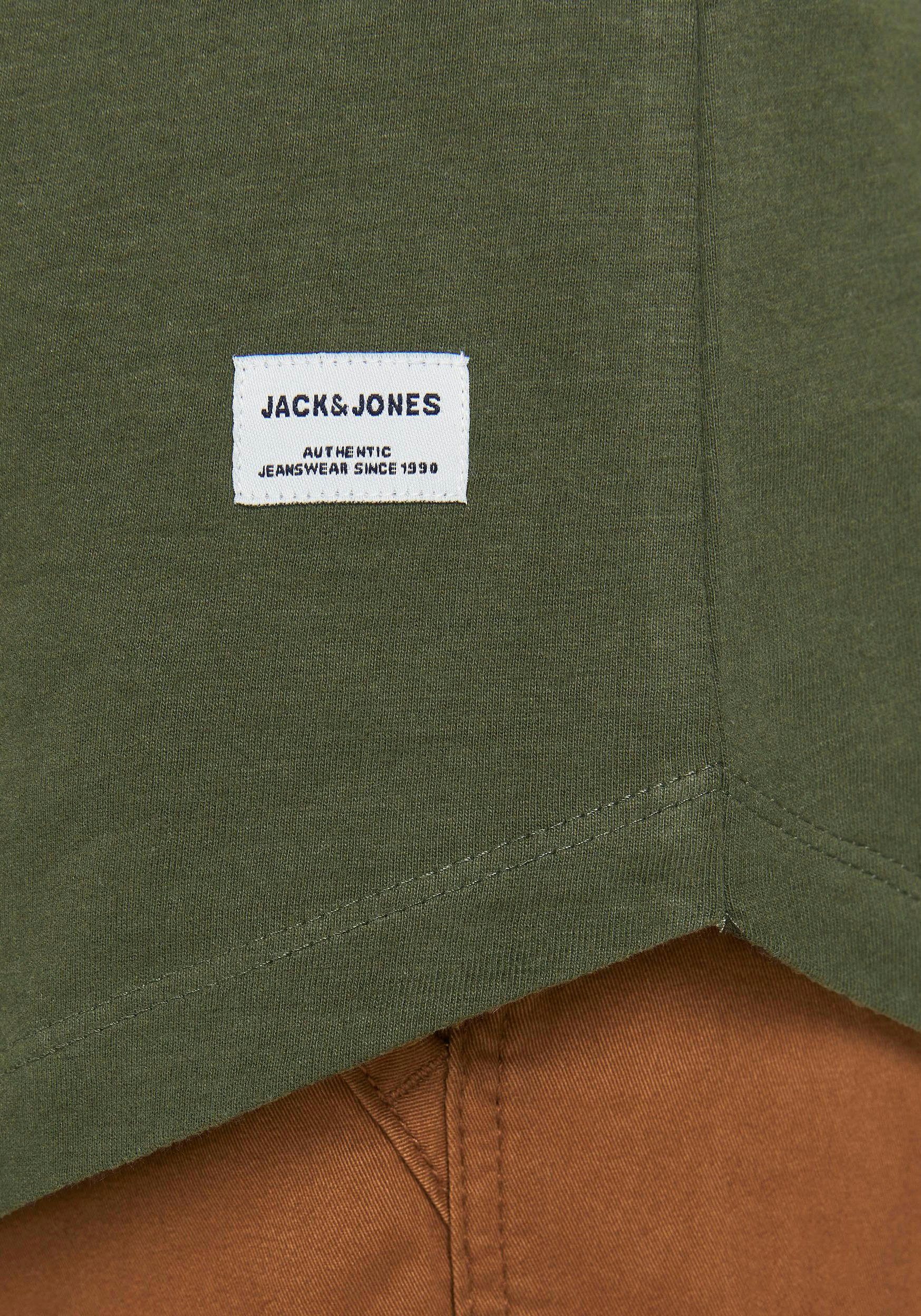 Jack & Jones Langarmshirt TEE dunkelgrün NOA