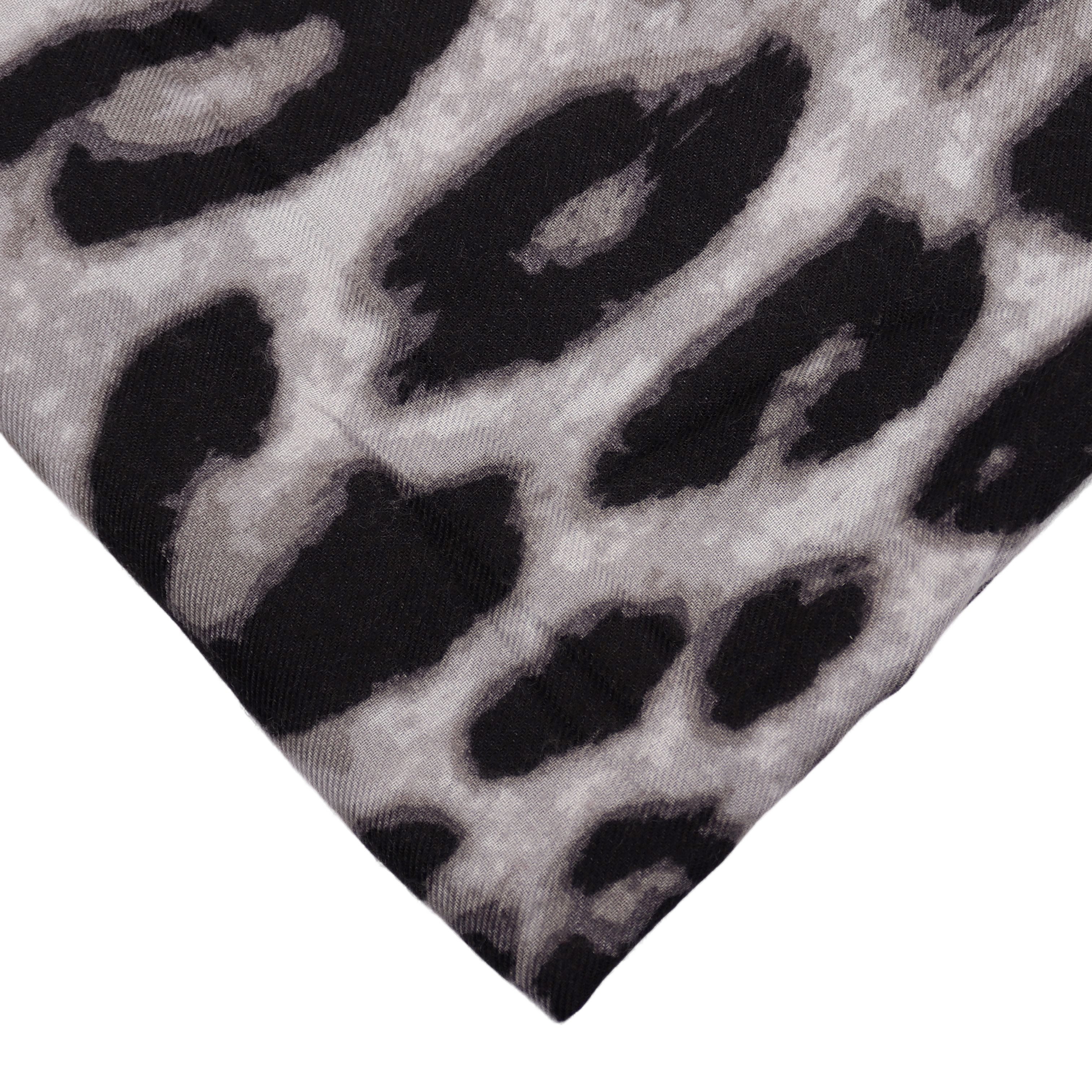 MIRROSI Modeschal weicher und warmer Schal Leo Leopard mit Fransen, 90x180cm, Paisley Muster Damen Halstuch ideal für Herbst und Winter – Bild 2 von 4