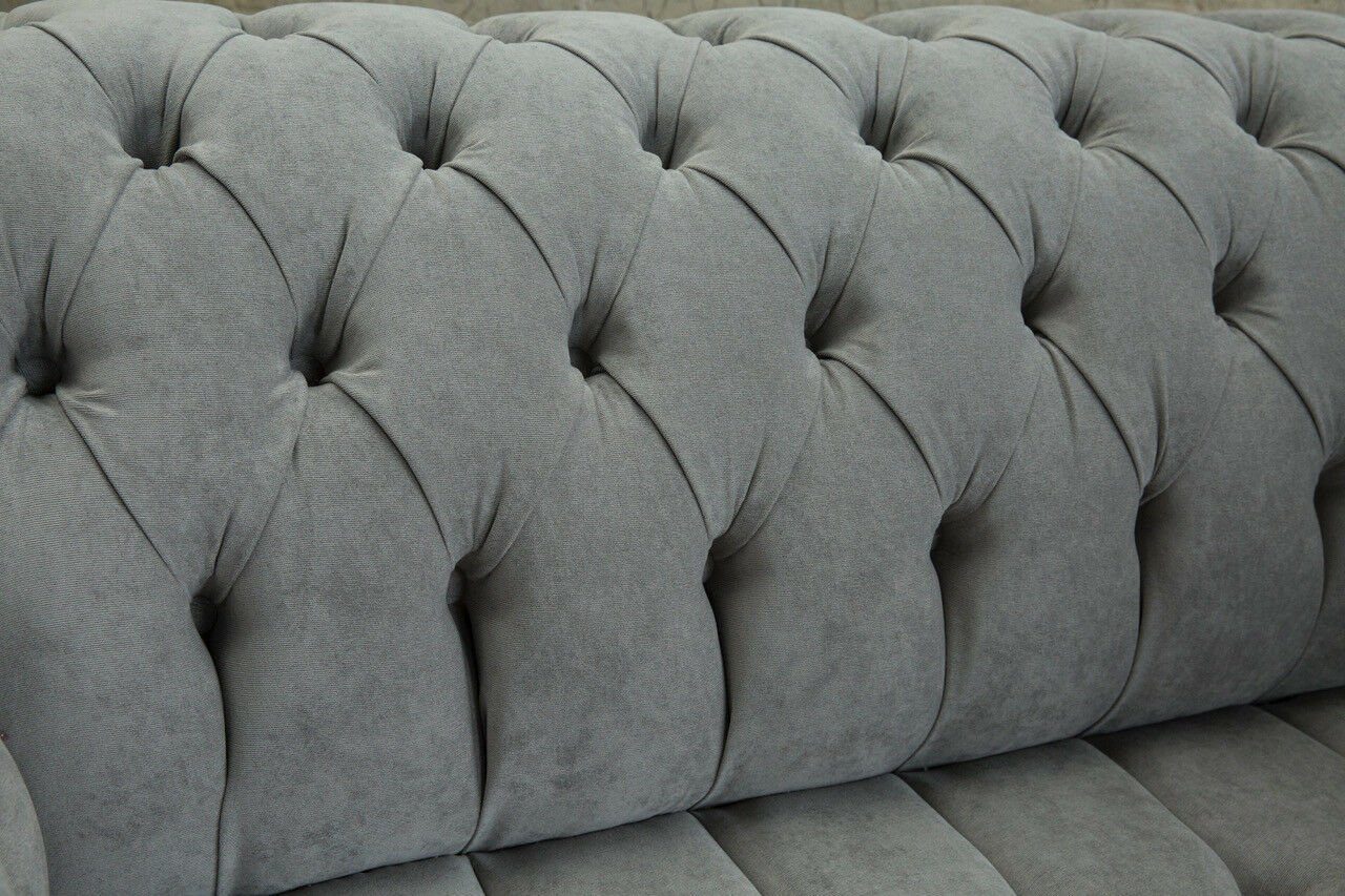 Chesterfield Stoff Sitz JVmoebel 2 Chesterfield-Sofa, Couch Sitzer Sofa Polster Textil