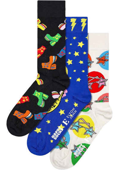 Happy Socks Socken (Box, 3-Paar) Elton John Gift Set