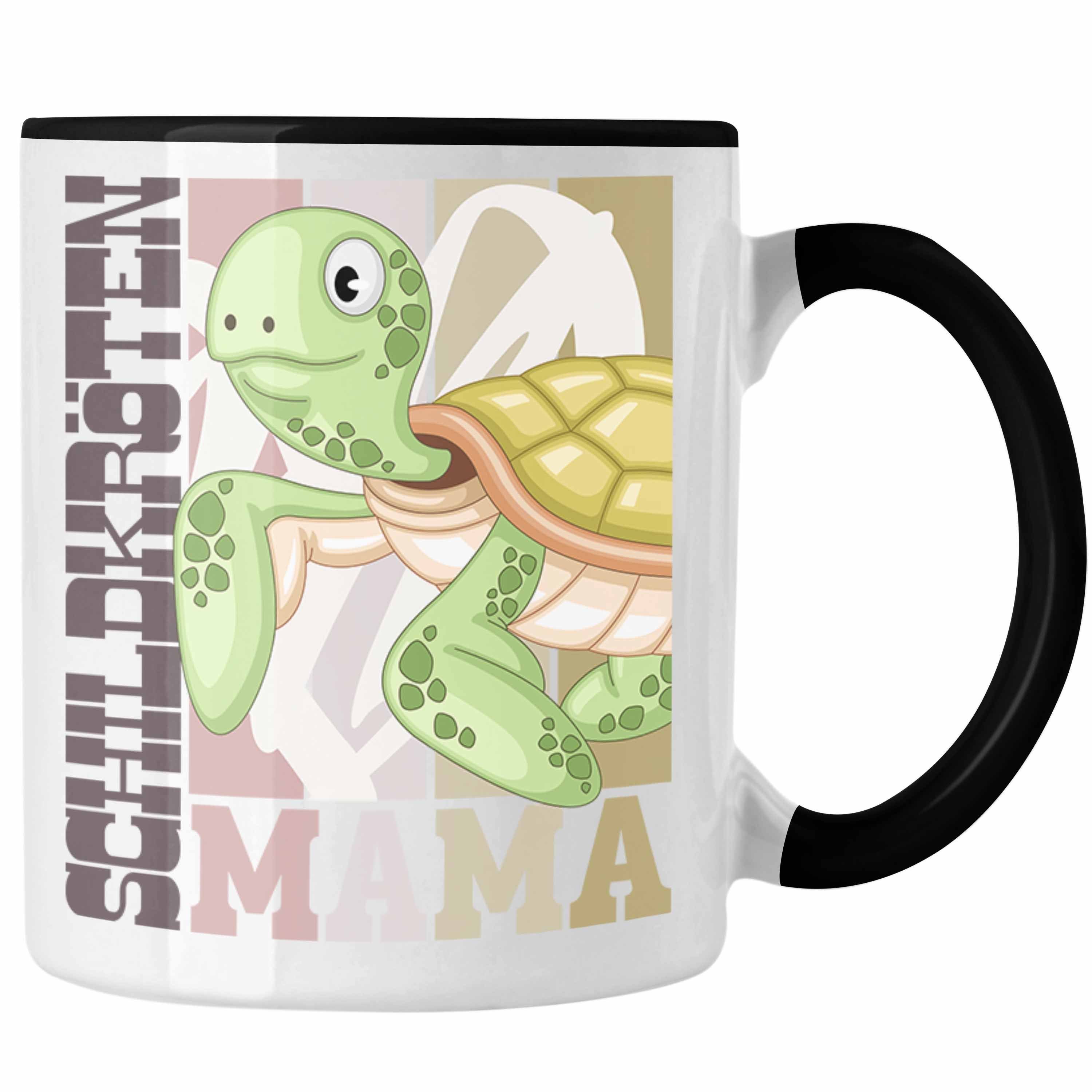 Trendation Tasse Trendation - Schildkröten Mama Tasse Geschenk für Schildkröten Besitze Schwarz