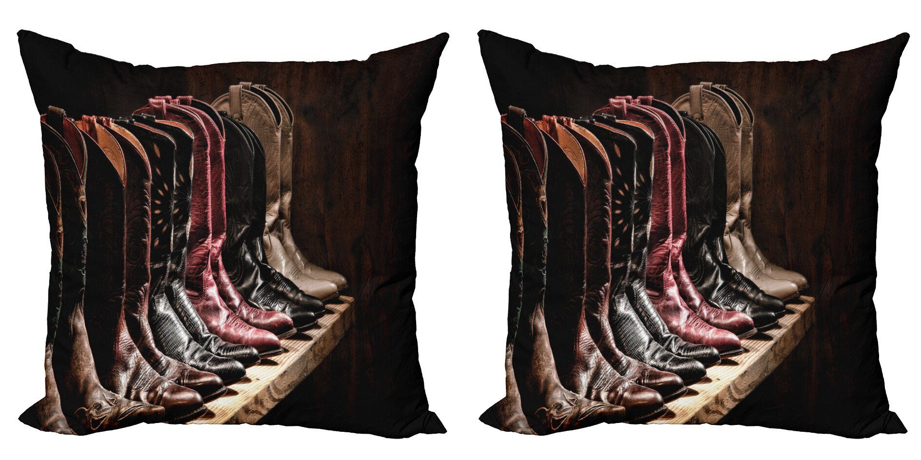 Kissenbezüge Modern Accent Doppelseitiger Digitaldruck, Abakuhaus (2 Stück), Western Cowgirl Rodeo