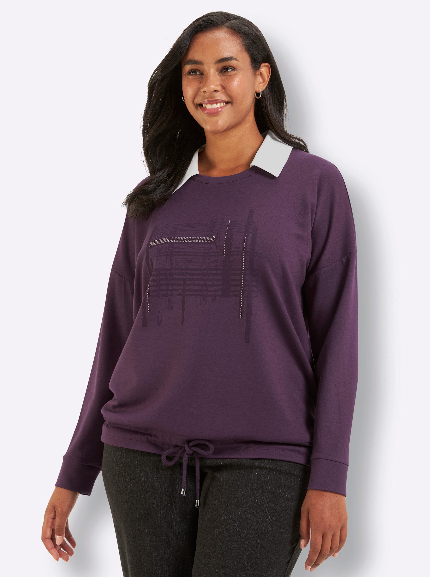 Sheego Sweater Sweatshirt Langarm