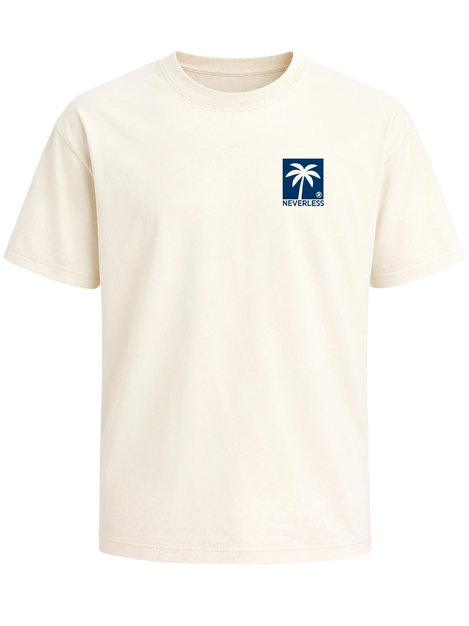 Neverless Oversize-Shirt Herren T-Shirt - Palmen - Oversized Relaxed Fit Sommer Fashion mit Print