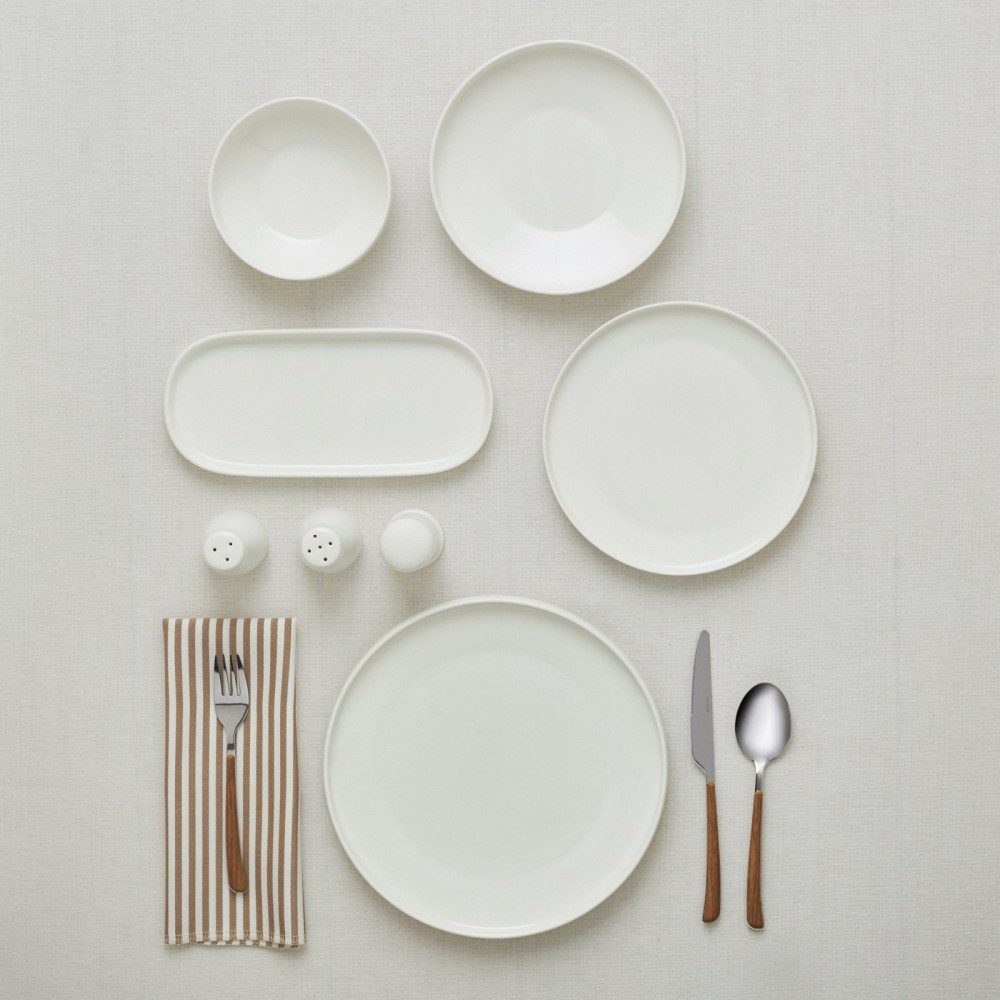 Karaca Geschirr-Set Karaca Stream Bone Sirius 53-Teiliges 12-Personen Tafelservice Weiß