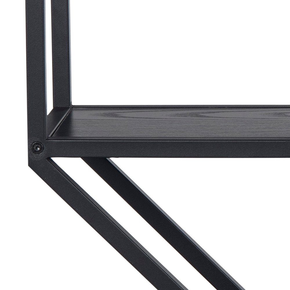 freiraum Hängeregal Hängeregal >Carney< in Esche Schwarz aus Metall - 77x77x20cm (BxHxT), 77 x 77 x 20 cm (B/H/T)