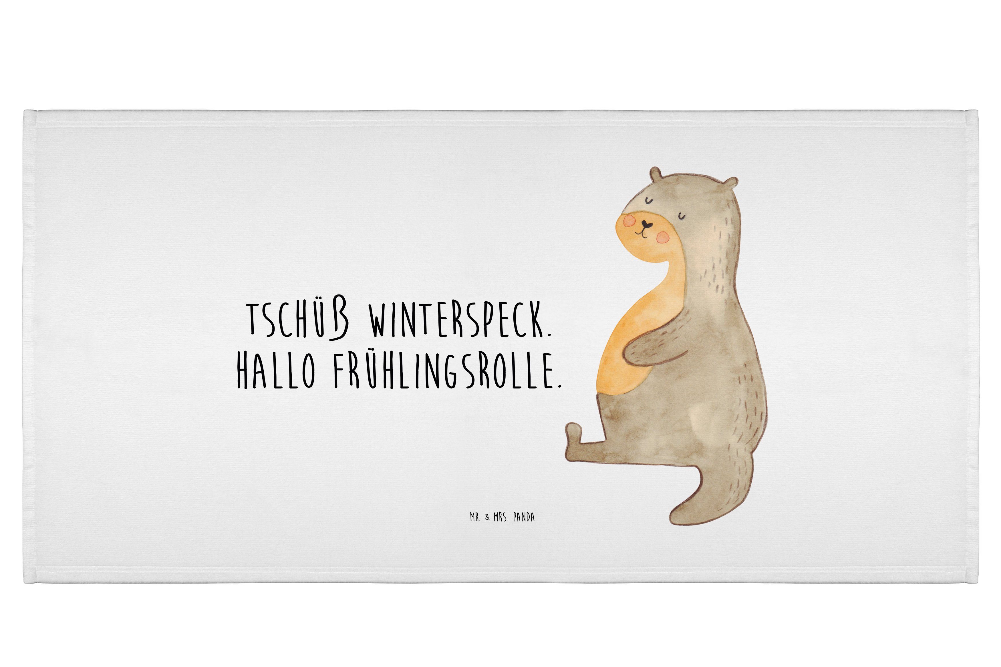 Handtuch Otter Bauch, Handtuch, Weiß, kleines Handtuch, Sportmuffel, gesichtst