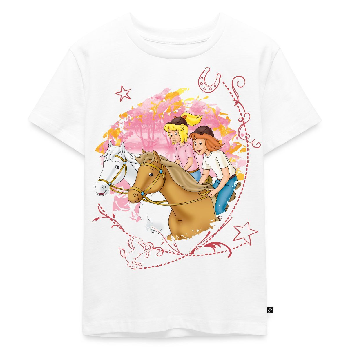 Spreadshirt T-Shirt Bibi Und Tina Wettreiten Im Wald Kinder Premium T-Shirt (1-tlg)