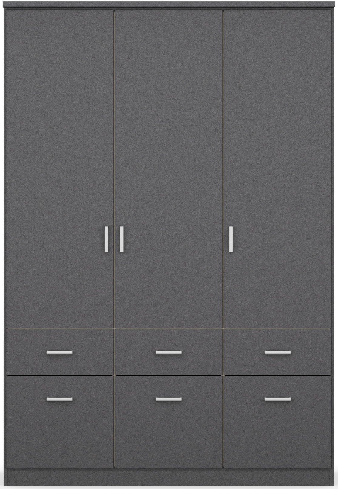 rauch Kleiderschrank Kleiderschrank Schrank Garderobe deckenhoher Schrank BREMEN (optional mit Spiegel, Breiten: 91/136/181 cm, Höhe: 199 cm) in vielen Farbvari – Bild 4 von 5