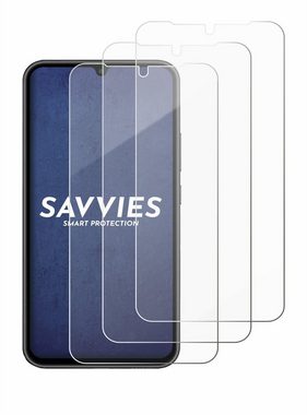 Savvies Panzerglas für Samsung Galaxy A34 5G, Displayschutzglas, 3 Stück, Schutzglas Echtglas 9H Härte klar Anti-Fingerprint