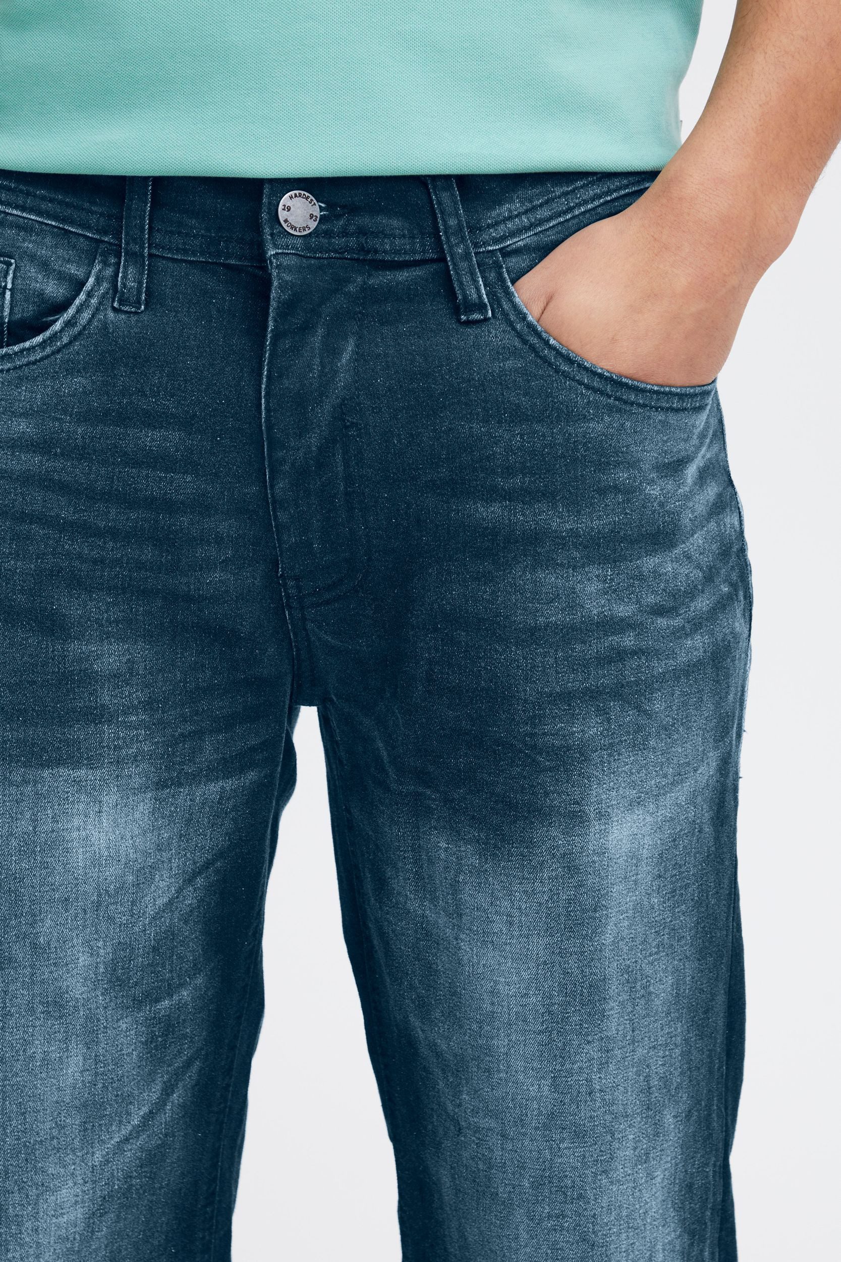 Blend Jeansshorts Kurzes Design aus Leinen und Baumwolle Denim Capri Shorts