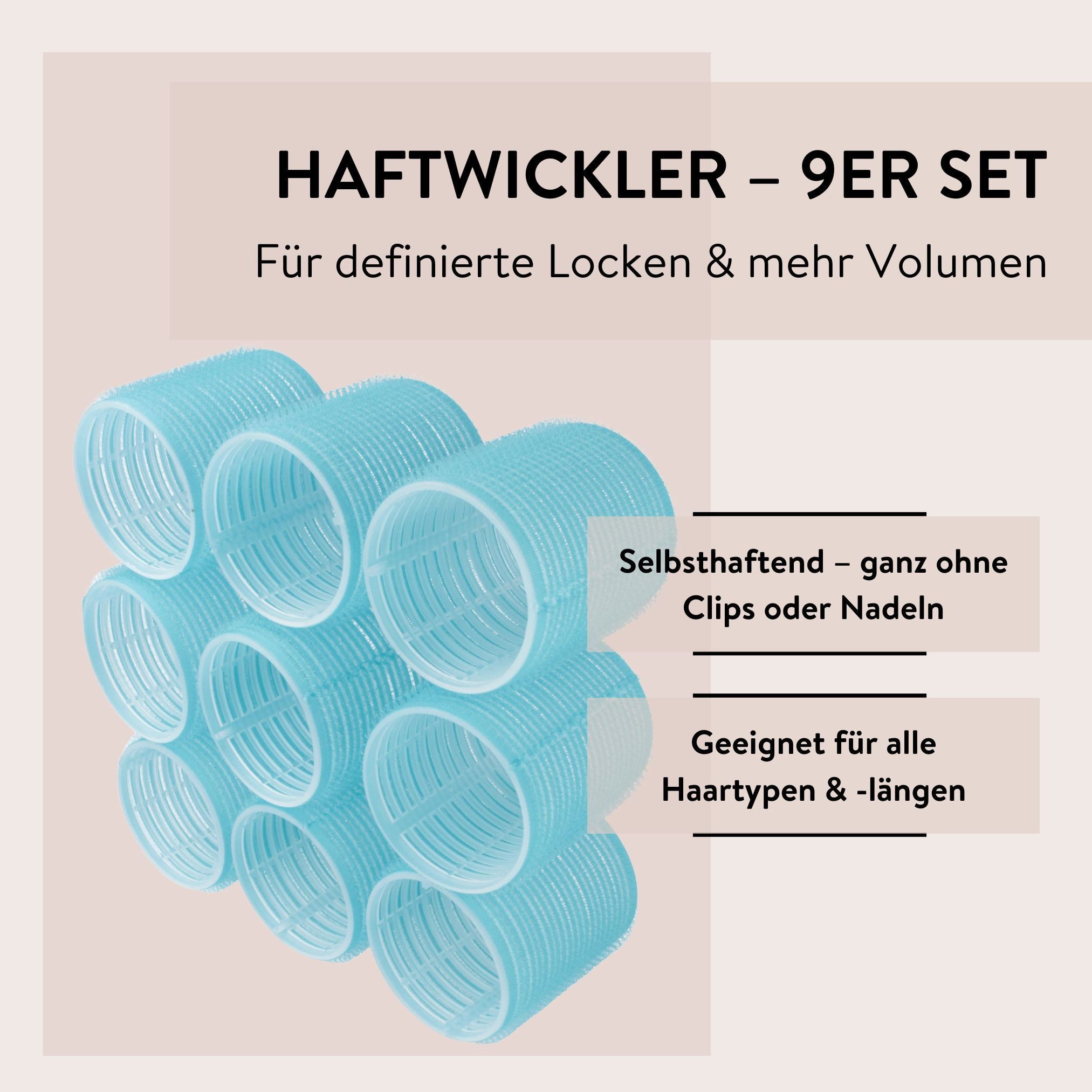 PARSA Beauty Lockenwickler PARSA Beauty selbsthaftende Haftwickler 57 mm – 9 Stück