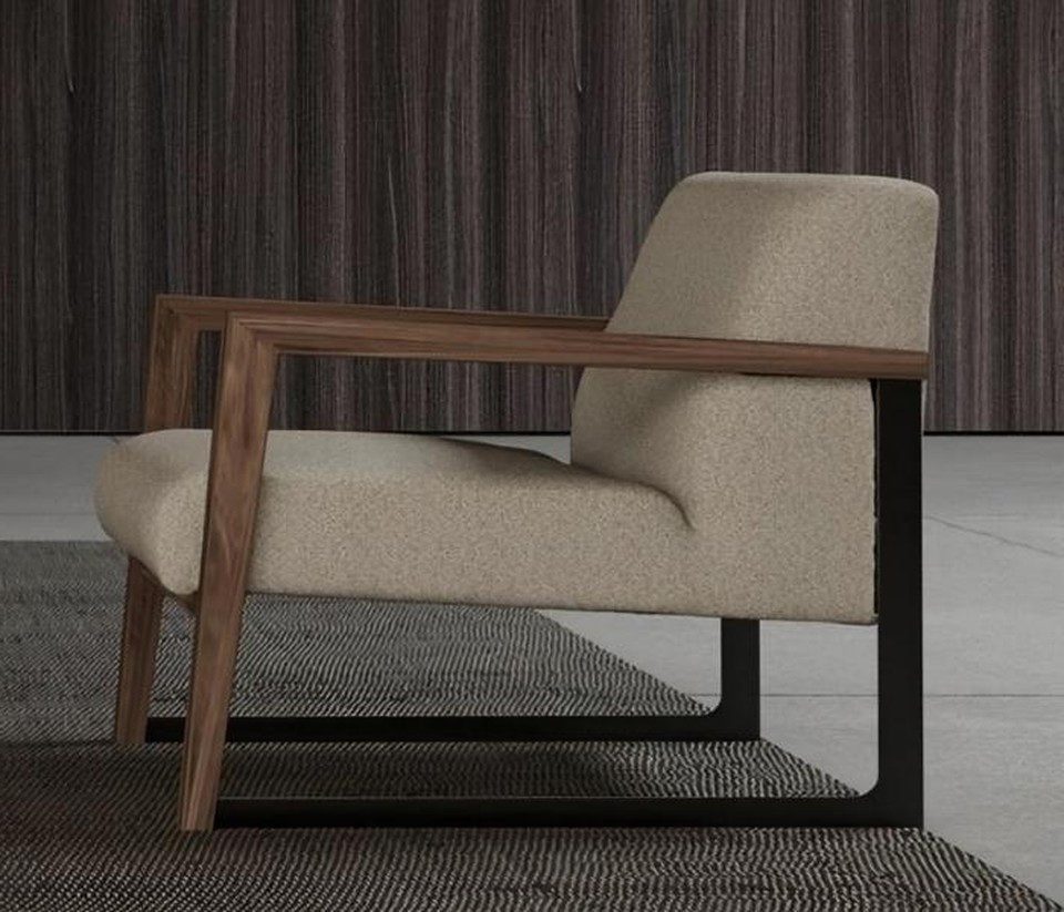 Xlmoebel Sessel XLMOEBEL Sessel in Weiß aus hochwertigem Stoff mit Armlehnen (1-St., Sessel), Made in Europa
