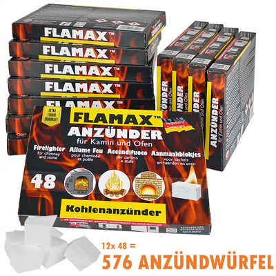 FLAMAX Grillanzünder 288x / 576x / 1152x Anzündwürfel Kaminanzünder Kohleanzünder Ofen, (576-St)