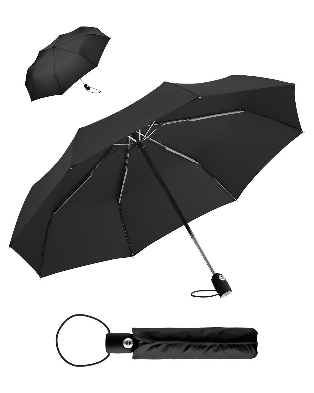 FARE Taschenregenschirm, Doppelautomatik, Windproof-PLUS, Soft-Touch-Griff, Paspeliert, 339g