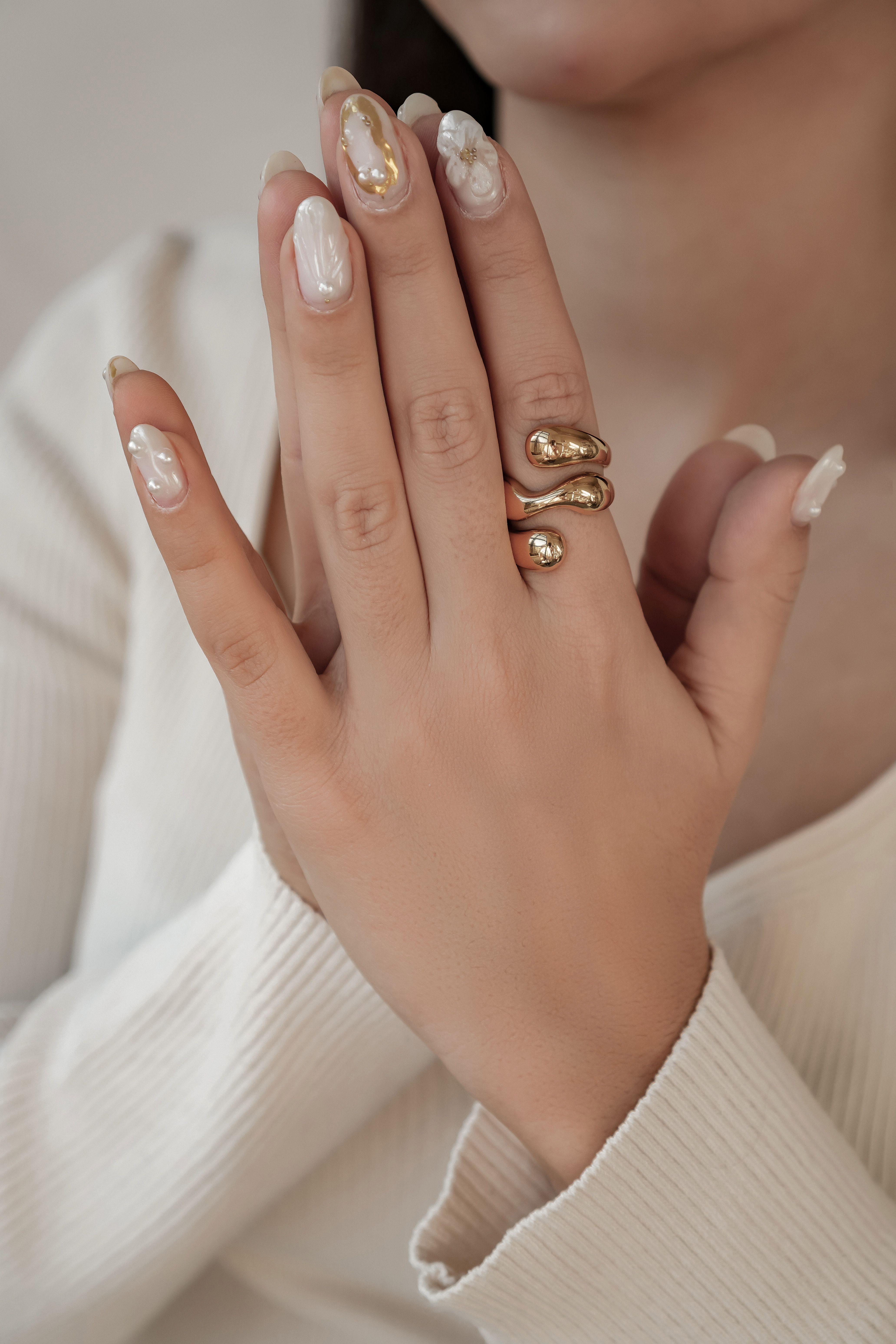 Hey Happiness Fingerring Statement Spiral, mehrreihig, günstig online kaufen