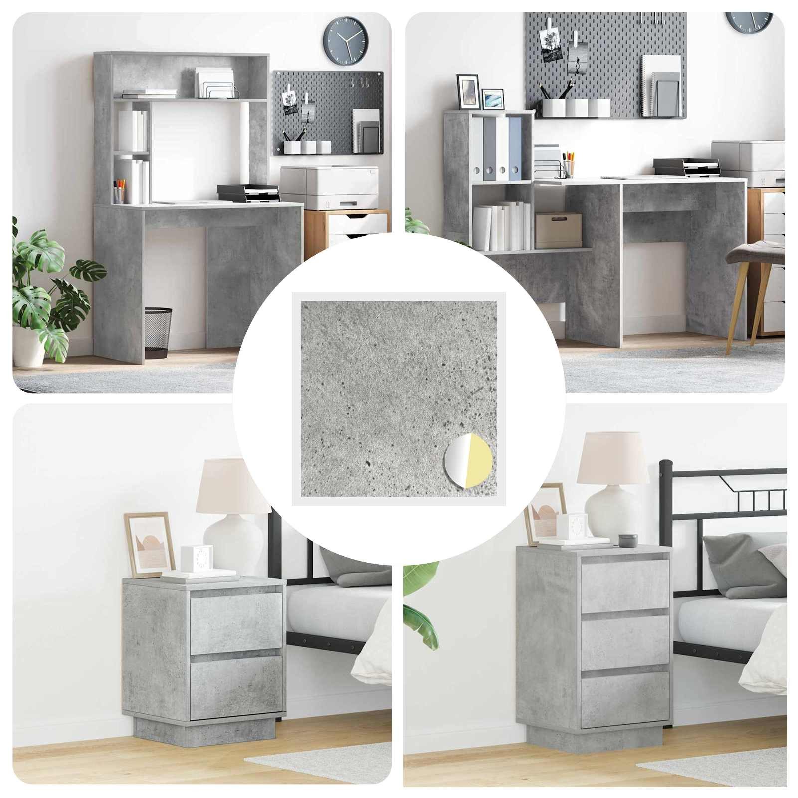 vidaXL Abdeckkappe, Selbstklebende Schraubenabdeckung 12 pcs Beton Grau