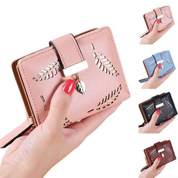 SOTOR Brieftasche Kurzes Blatt Bifold Wallet Trendy Coin Purse Kartenetui (Mini-Portemonnaie für Frauen mit Bargeld-/Ausweis-/Kreditkartenfach)