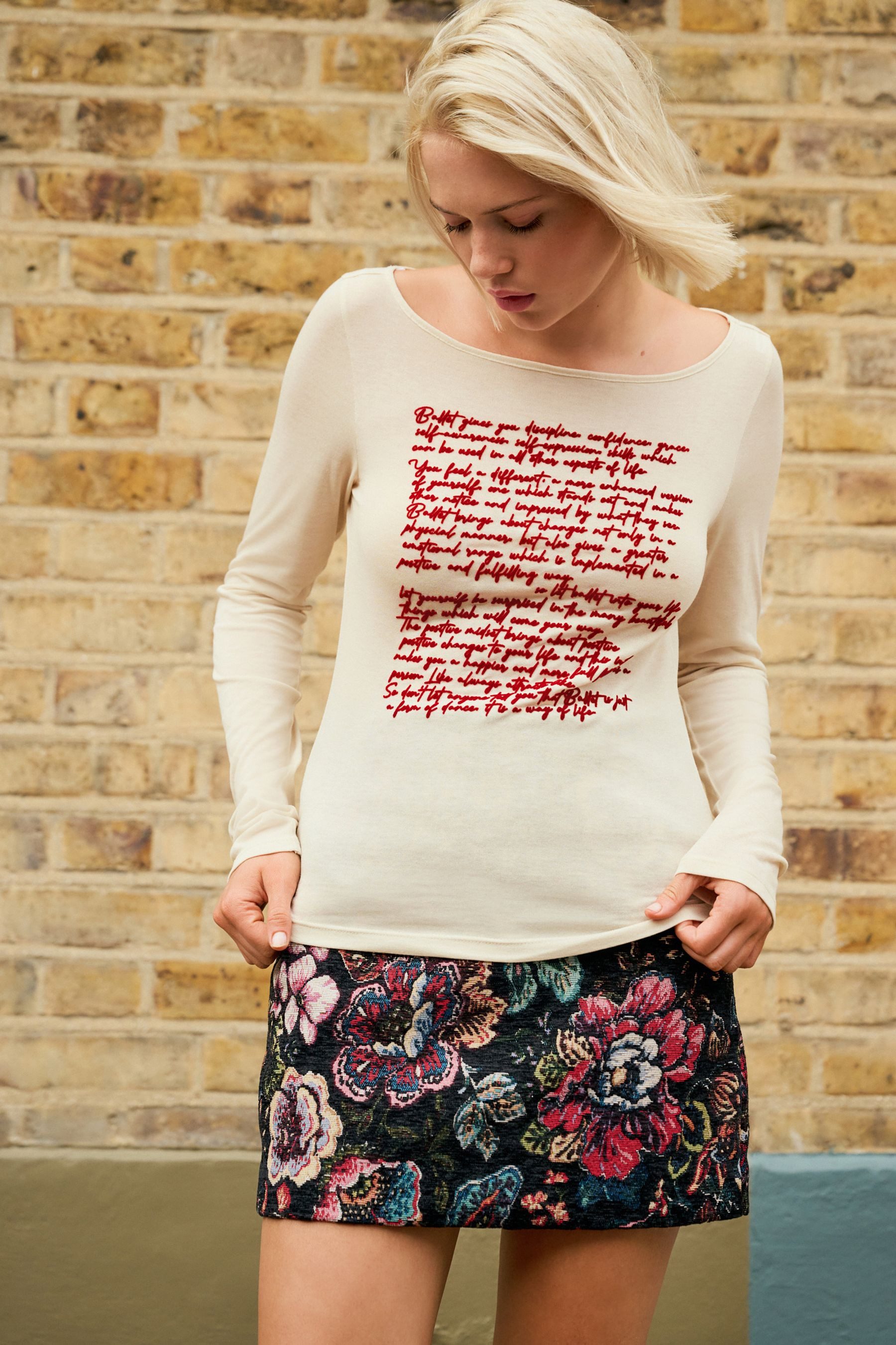 Next Langarmshirt Langarmshirt mit Grafikprint (1-tlg)