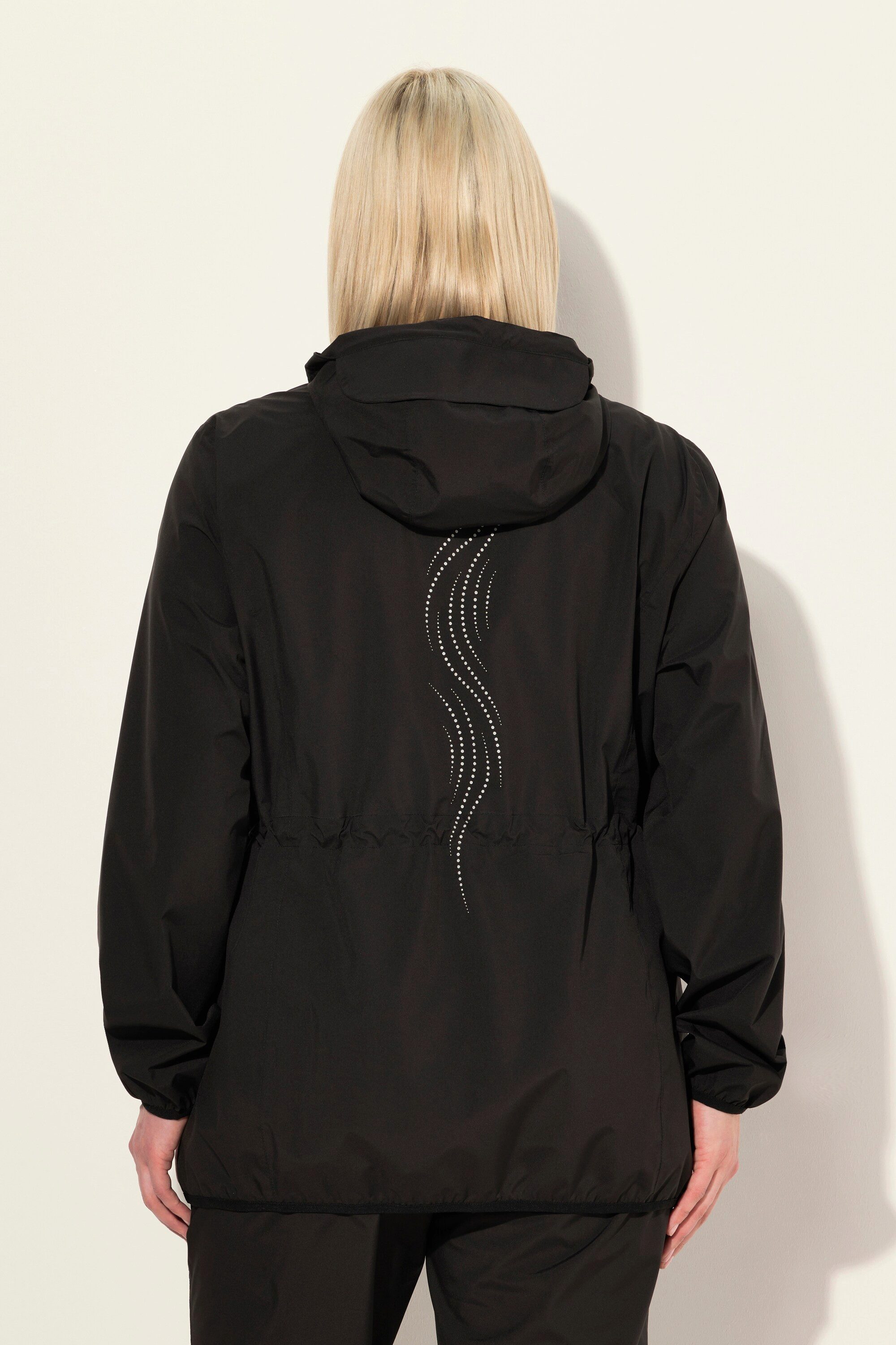 Ulla Popken Funktionsjacke Regenjacke leicht Kapuze wasserdicht verstaubar