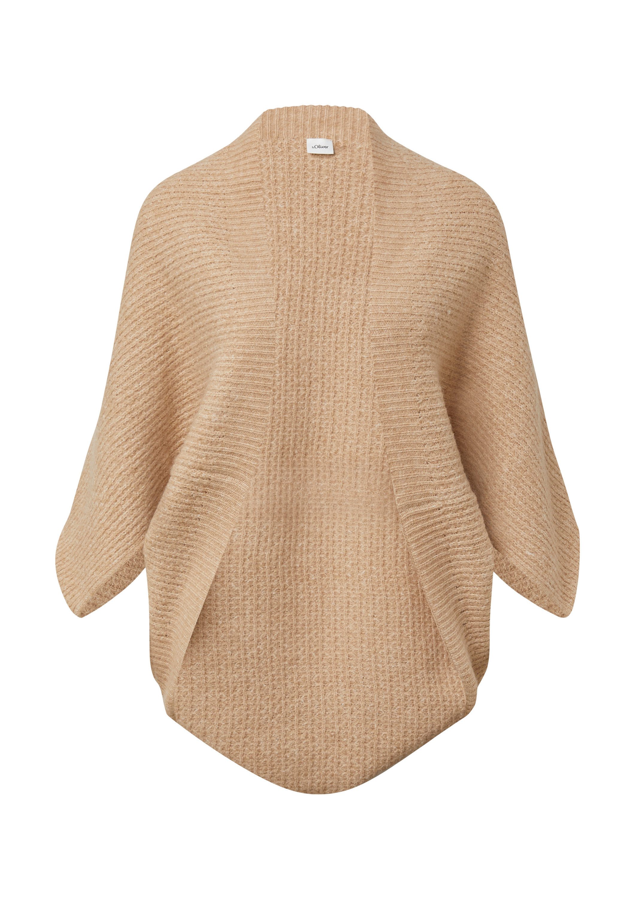 s.Oliver Poncho Indoor-Poncho O-Shape-Poncho aus Wollmix günstig online kaufen