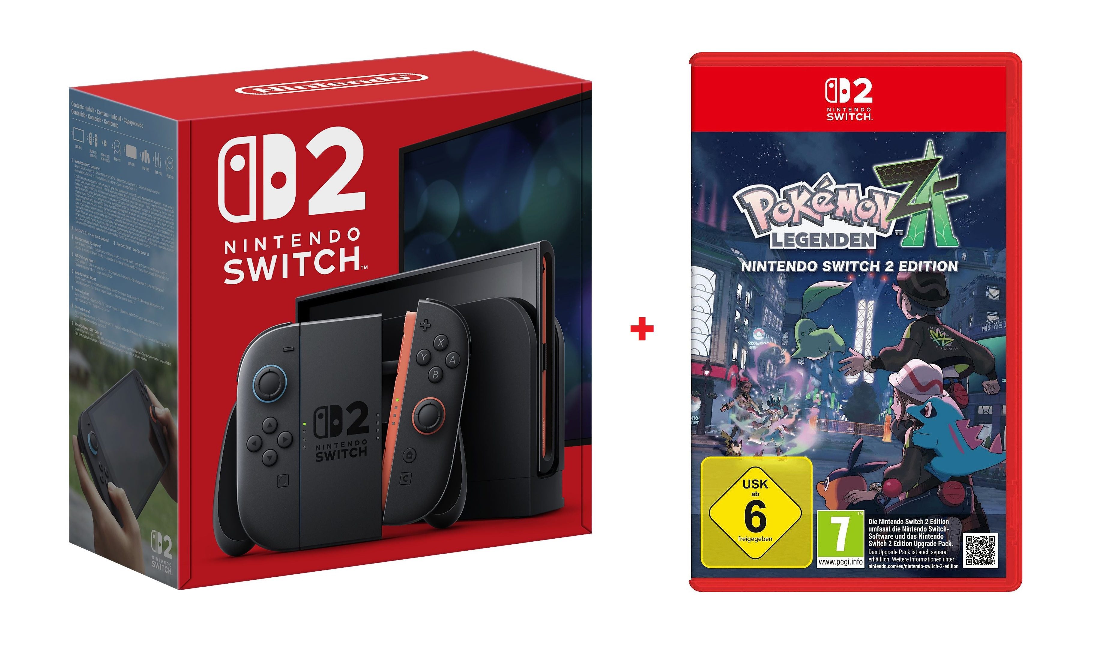 Nintendo Switch 2 Konsole + Pokemon Legenden: Z-A Action Adventure Spiel, Hybrid Konsole, TV- & Handheld-Modus, Pokémon Bundle