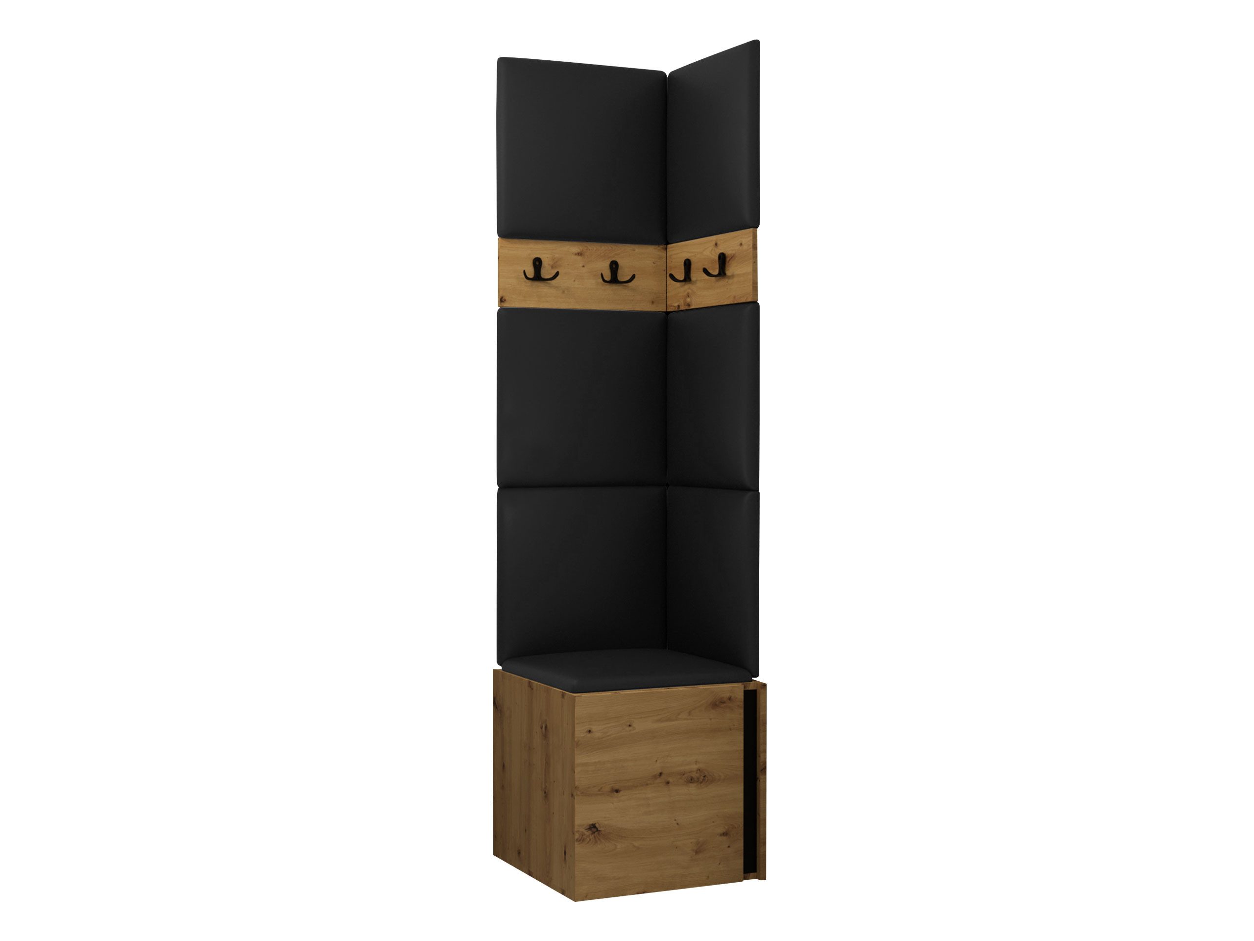 MIRJAN24 Garderoben-Set Orion XXI, (Komplett-Set, Schuhschrank, 2x Kleiderhakenbrett, Paneel 7x 42x42), Auswahl aus Fronten und Polsterplatten