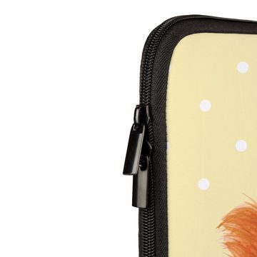 Mr. & Mrs. Panda Laptop-Hülle Eichhörnchen Blume - Gelb Pastell - Geschenk, Gute Laune, Motivation