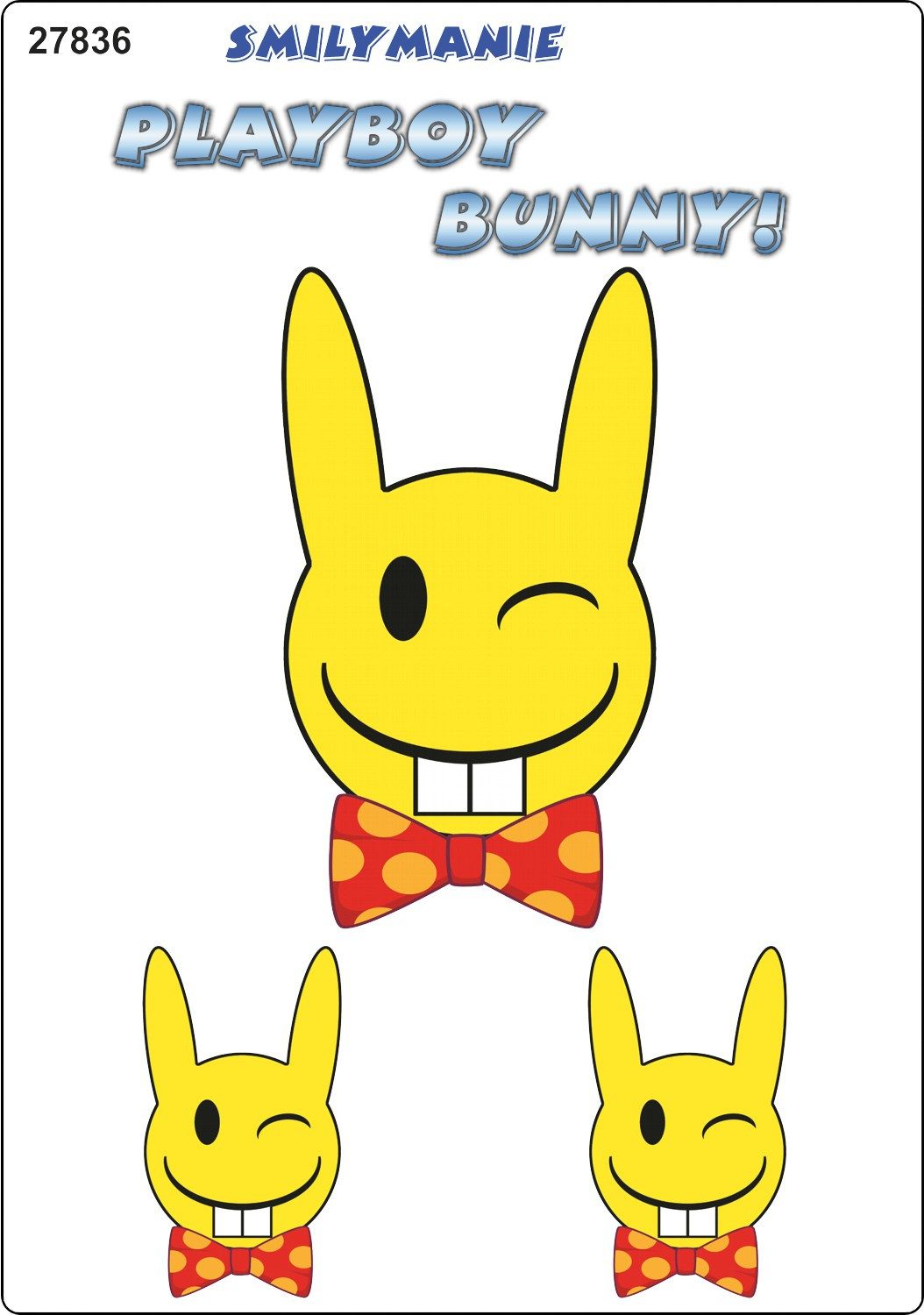 Hermann Schütz Aufkleber Aufkleber Smily Playboy Bunny! 150 x 105 mm