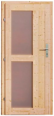 Karibu Saunahaus Simon 2, BxTxH: 336 x 231 x 227 cm, 38 mm, (Set) mit holzbeheizten Saunaofen