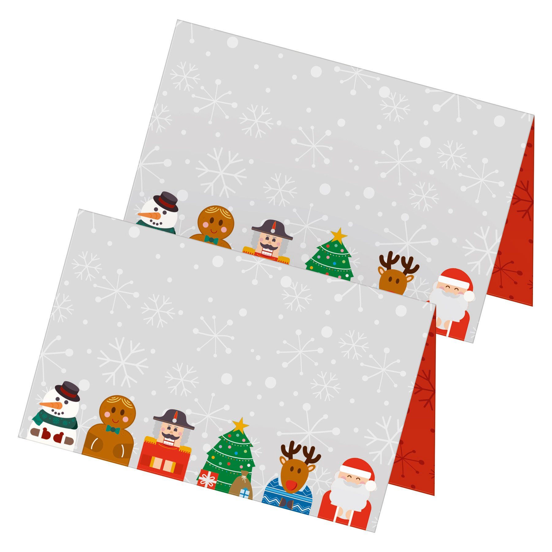 24 x Figuren Weihnachtsbande Tischkarten itenga itenga versch. (Visitenkarten Grußkarten