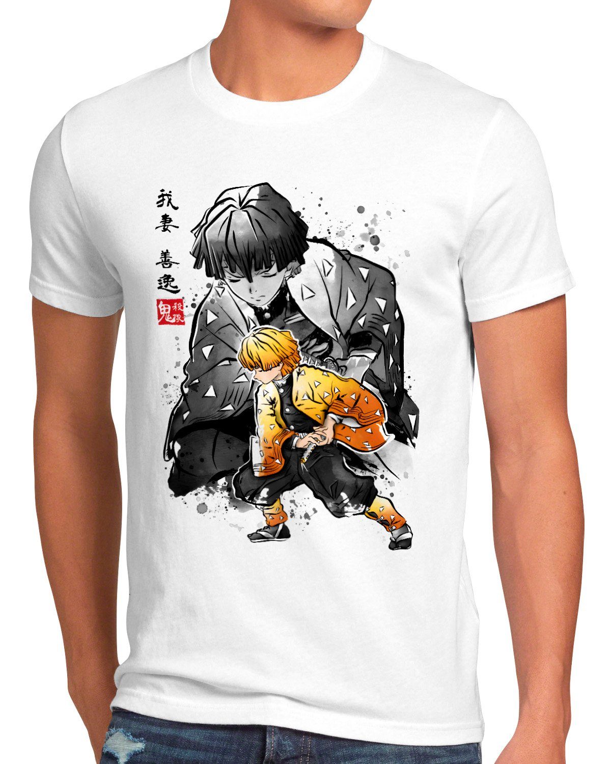 style3 T-Shirt Zenitsu Sumi-E demon slayer günstig online kaufen