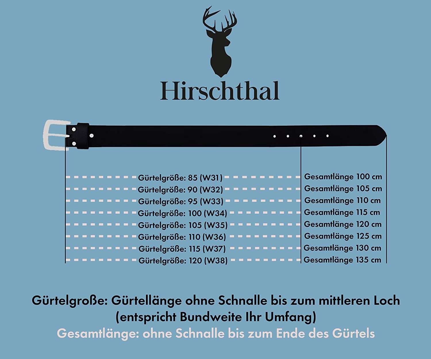 Herren Gürtel Hirschthal Ledergürtel Herren Leder - und Kunstledergürtel als Wendegürtel in Schwarz und Braun für Anzughose oder