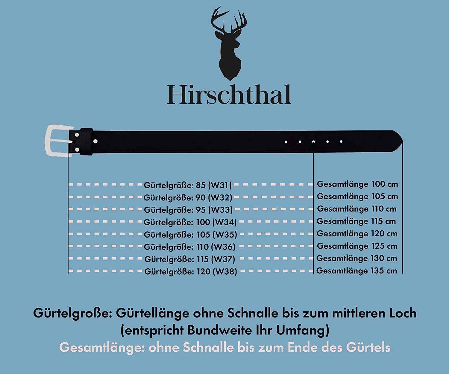 Hirschthal Ledergürtel Herren Leder-und Kunstleder-Wendegürtel Schwarz/Braun für Anzug &Chino Business Kollektion – Bild 5 von 5