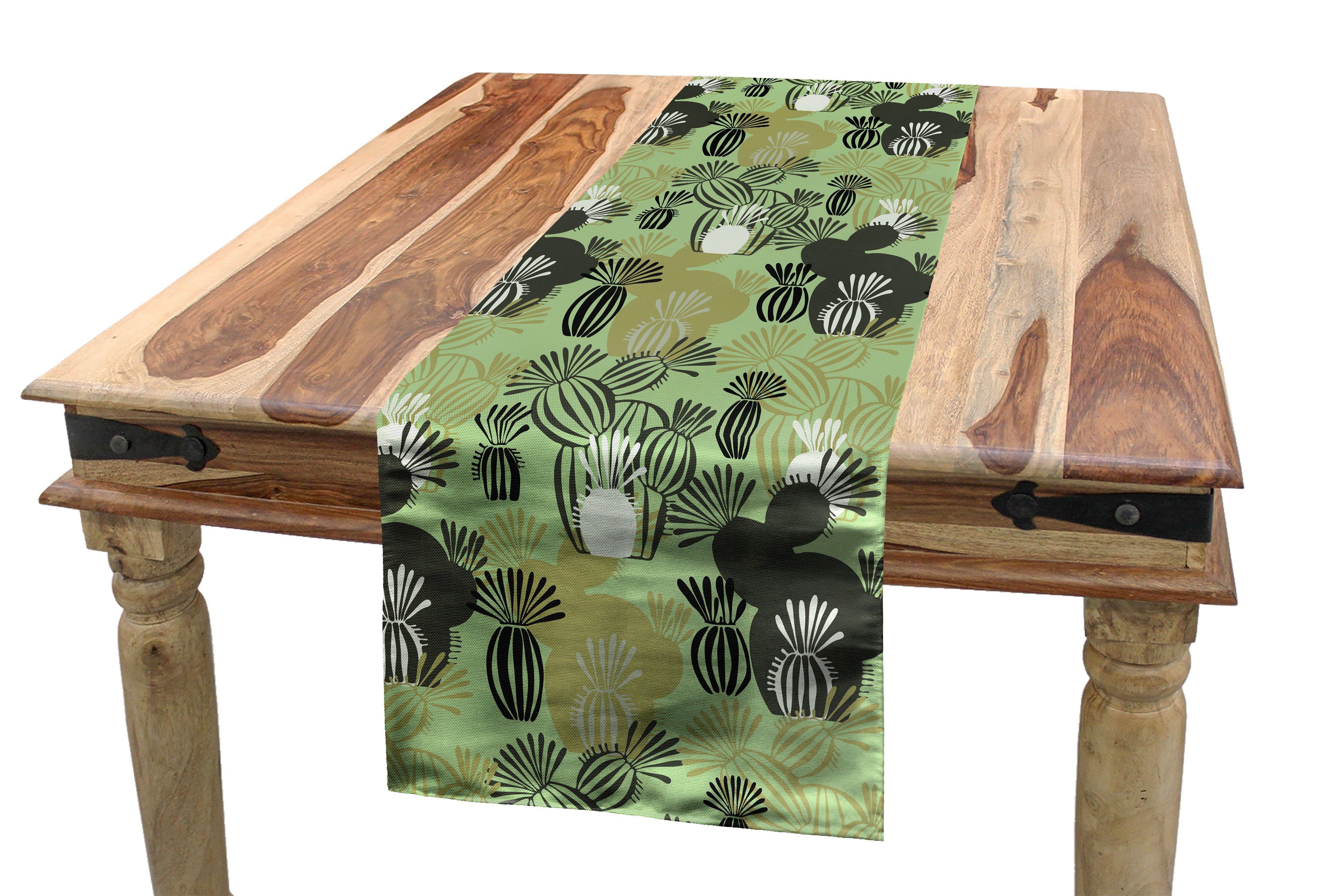 Tischläufer Kunst Cacti Tischläufer, Auslegung Rechteckiger Abstrakte Kaktus Küche Dekorativer Esszimmer Abakuhaus