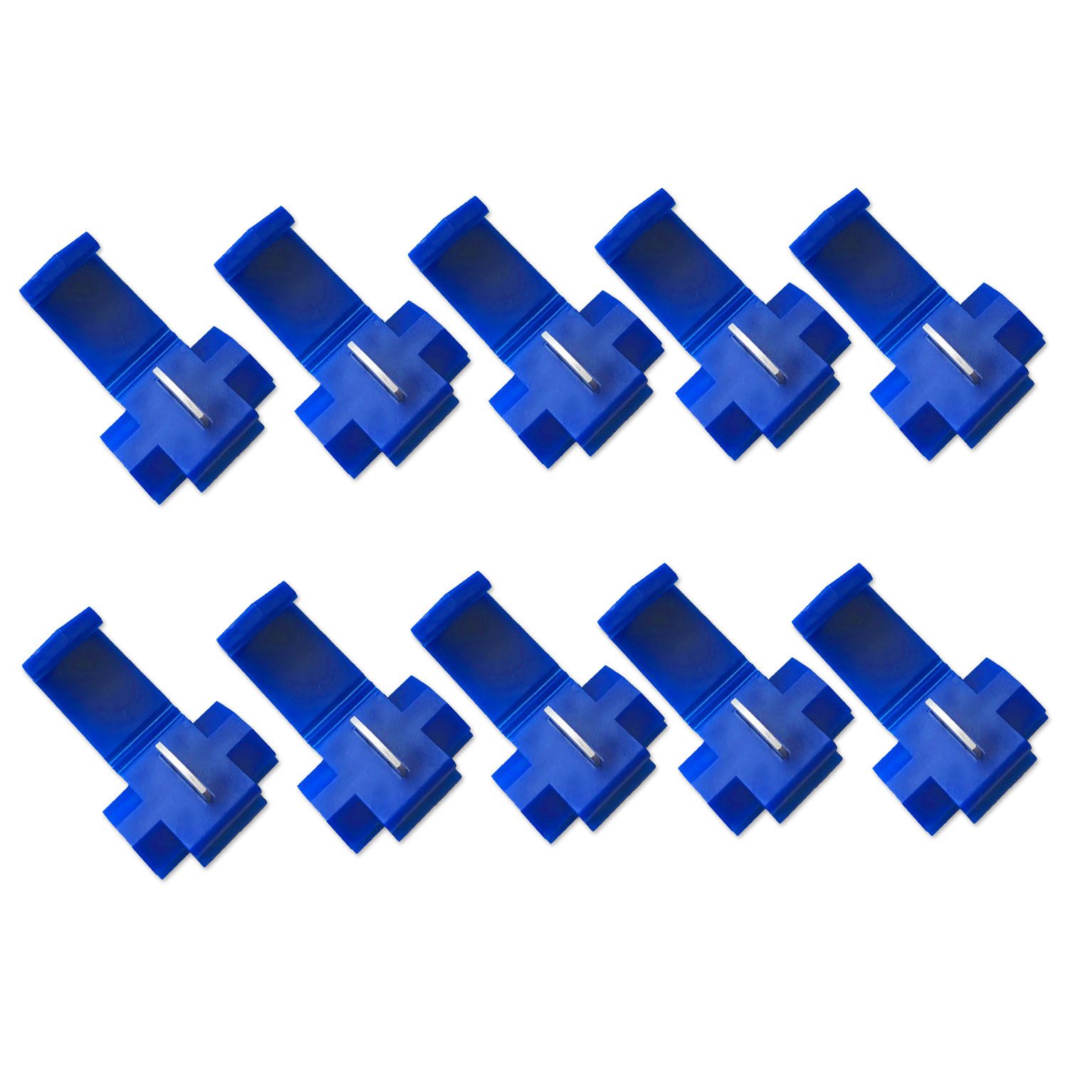 Impulse Innovation Stoßverbinder Abzweigverbinder Kabelschnellverbinder 1,25-2,5mm², Blau, 10 Stück