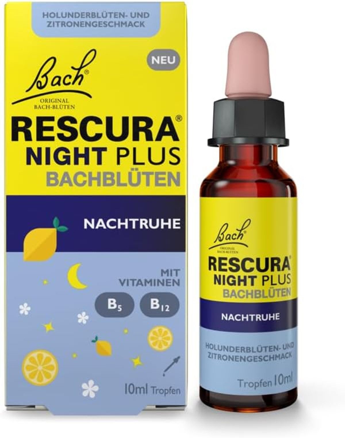 BACH RESCURA Bachblüten-Mischung Tropfen, 1 er 10 ml, für eine erholsame Nacht, 10ml