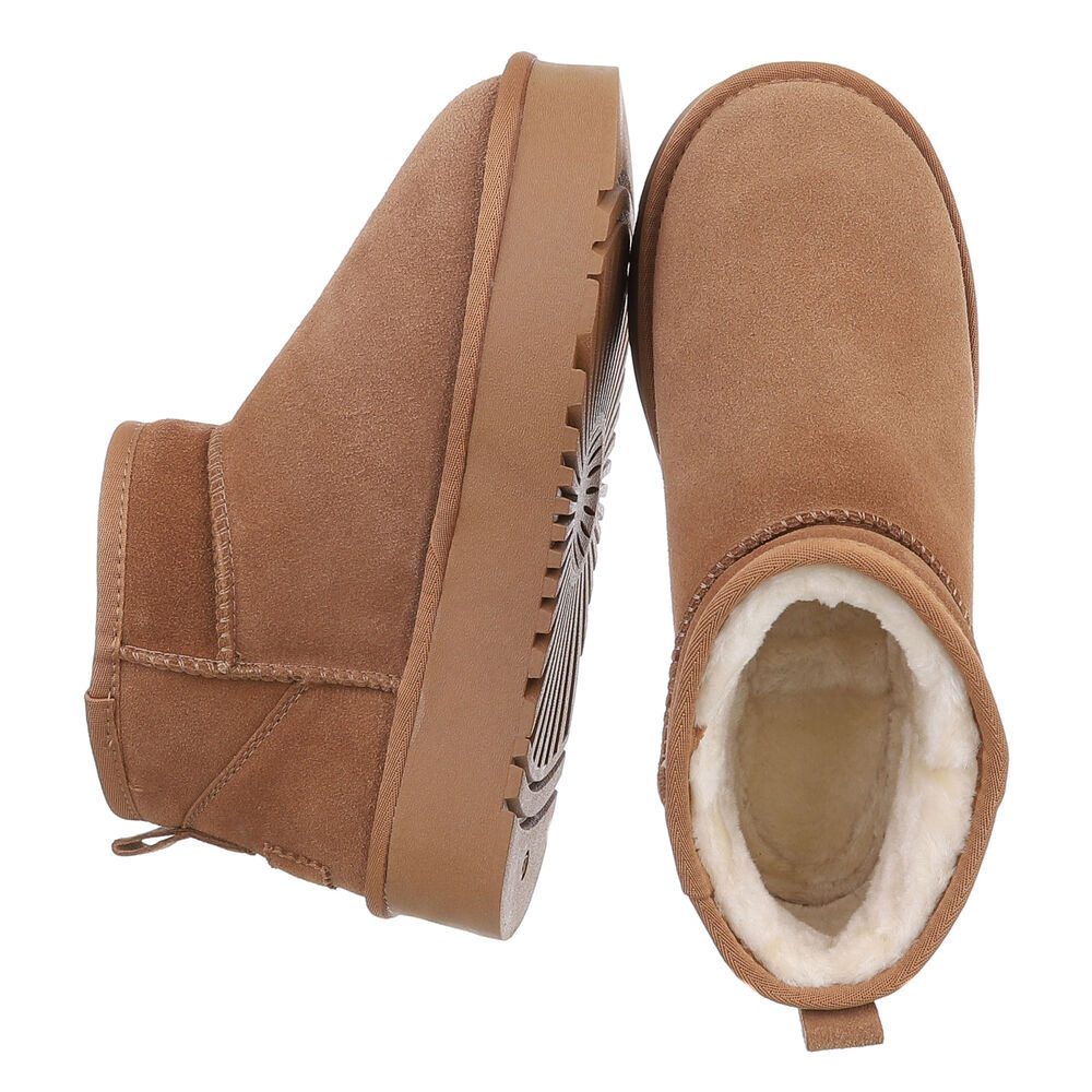 Ital-Design Stilvolle Damen-Lederschuhe für Freizeit und Alltag Snowboots ( günstig online kaufen