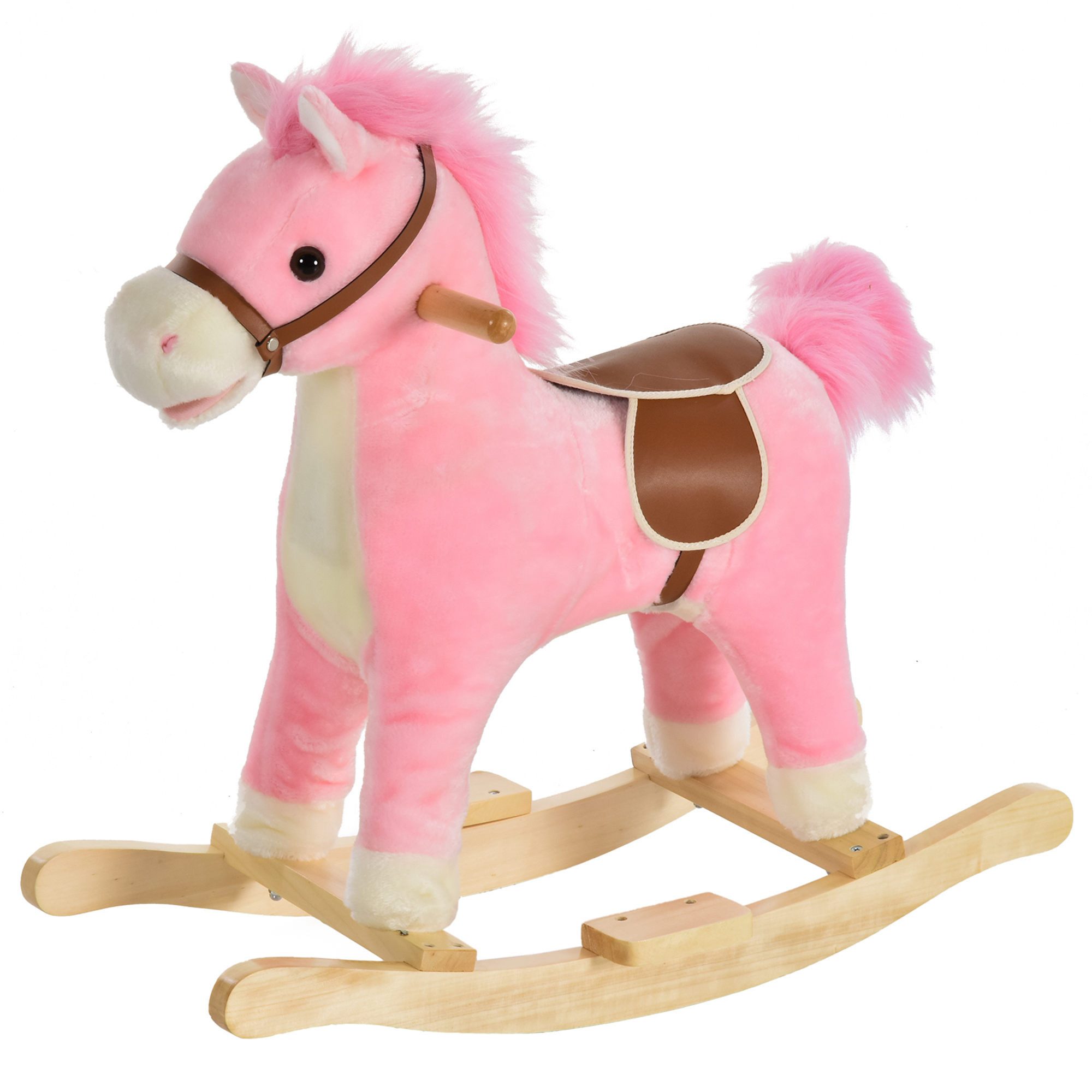 HOMCOM Schaukeltier mit Tiergeräusche Spielzeug Haltegriffe günstig online kaufen