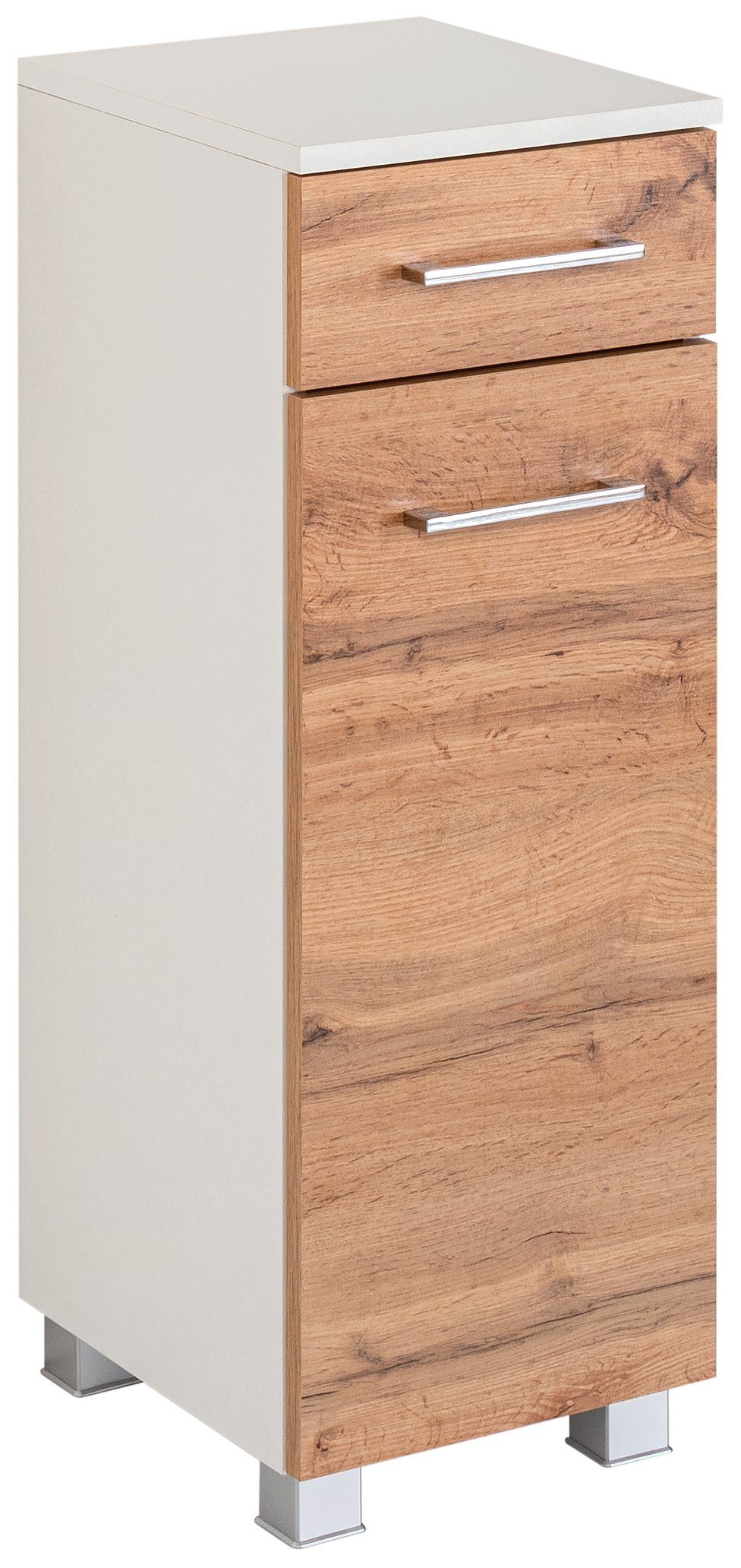 HELD MÖBEL Unterschrank Paris 30 cm weiß/Wotaneiche