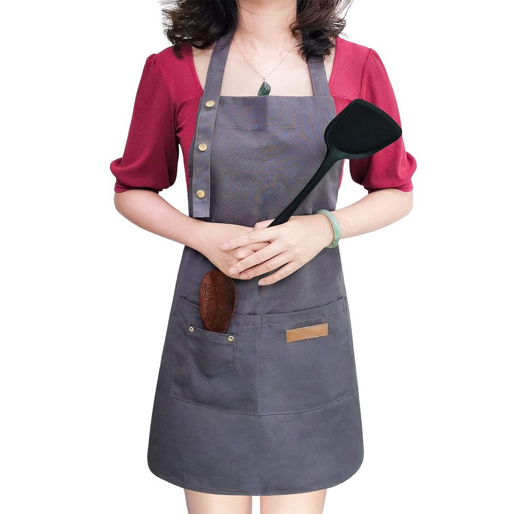 Agger Kochschürze für Damen und Herren mit verstellbaren Trägern und großen Taschen, (1-tlg), wasserdichte Kochschürze, ideal auch als Grillschürze