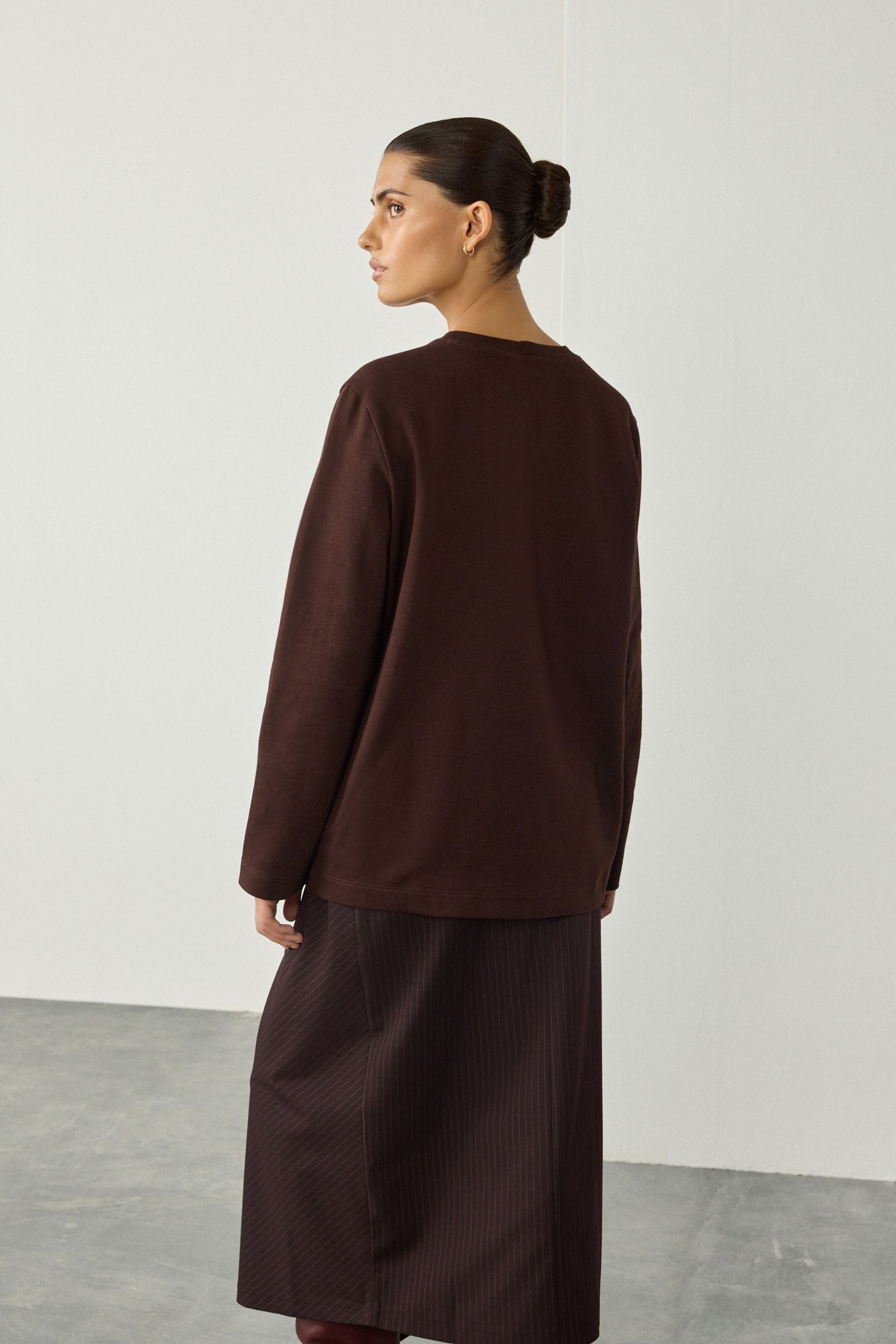 Next Langarmshirt Langarmshirt aus schwerem Stoff, günstig online kaufen