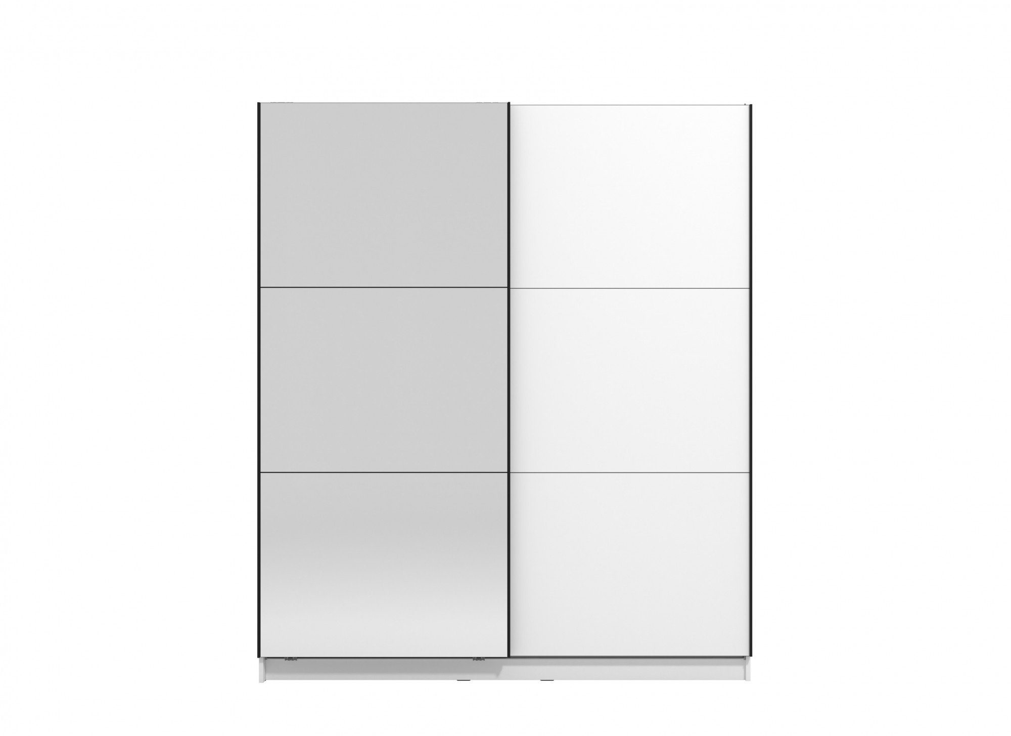 Spiegel, Sierra Opaque mit weiß INOSIGN weiß Inneneinteilung INKLUSIVE | Schwebetürenschrank Opaque