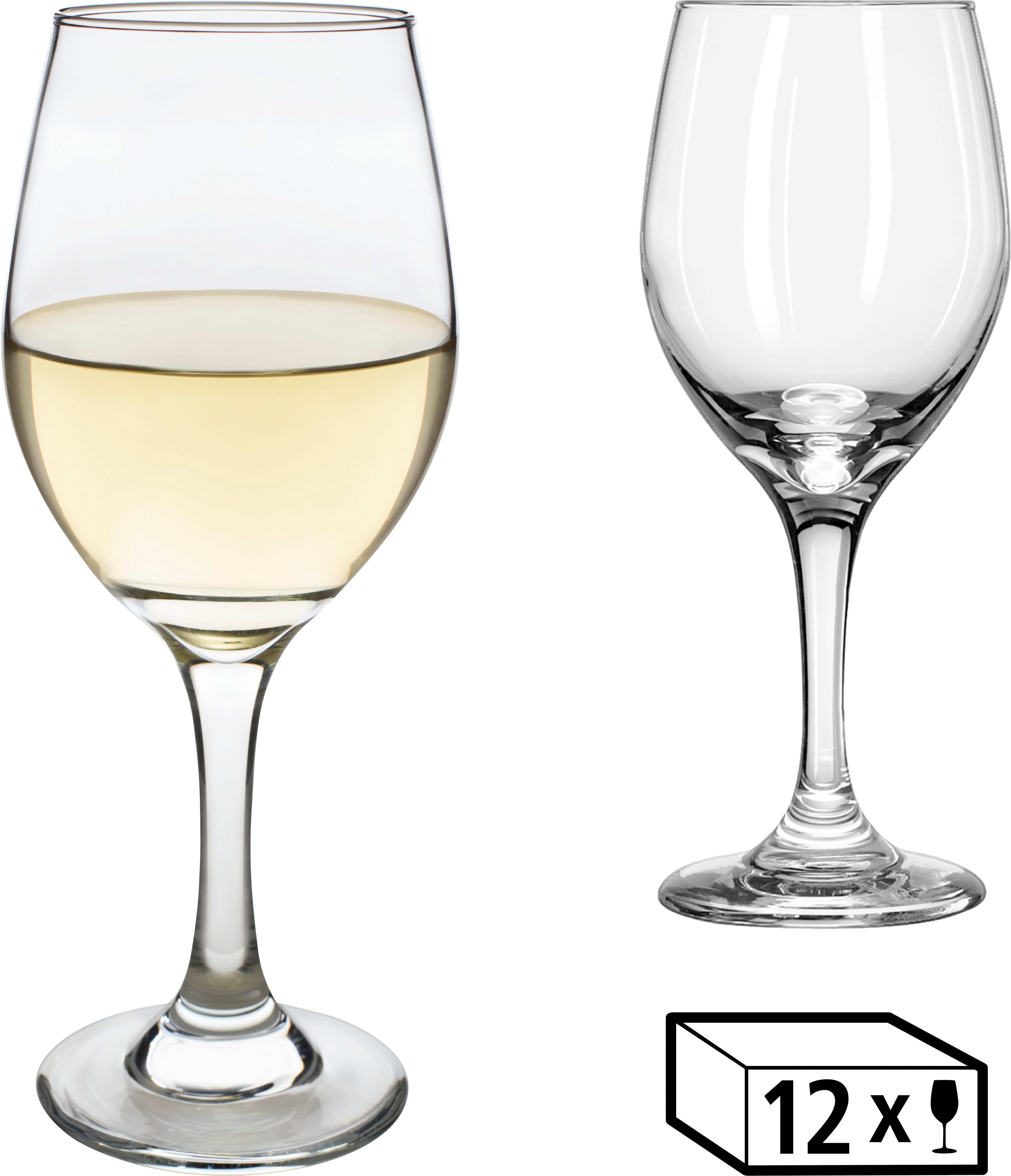 LIBBEY Gläser-Set Goblet Glas -PERCEPTION-, 414 ml, Ø 8,5 cm, H: 21 cm, 12er Set, 12-tlg., Glas, hochwertig verarbeitet, im modernen Design