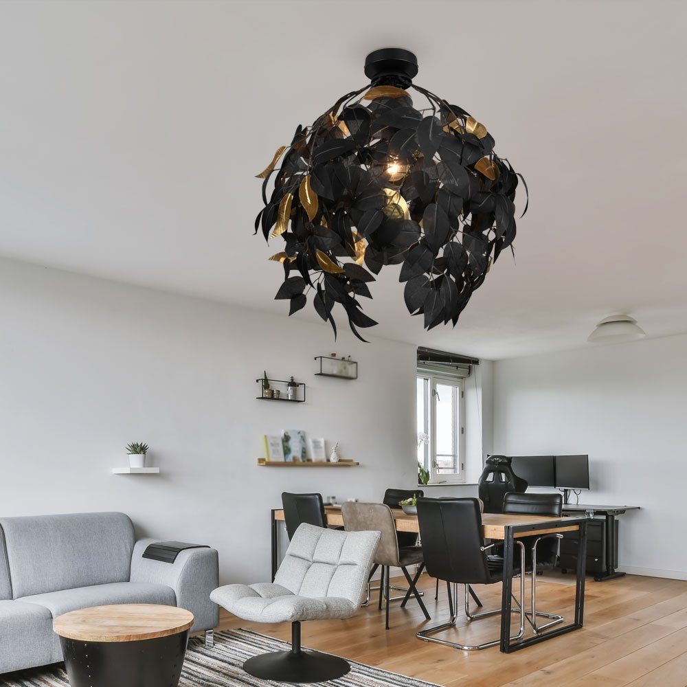 Reality Leuchten Pendelleuchte, Leuchtmittel nicht inklusive, Warmweiß, Farbwechsel, Deckenleuchte Blätter dimmbar Wohnzimmerleuchte Decke Fernbedienung