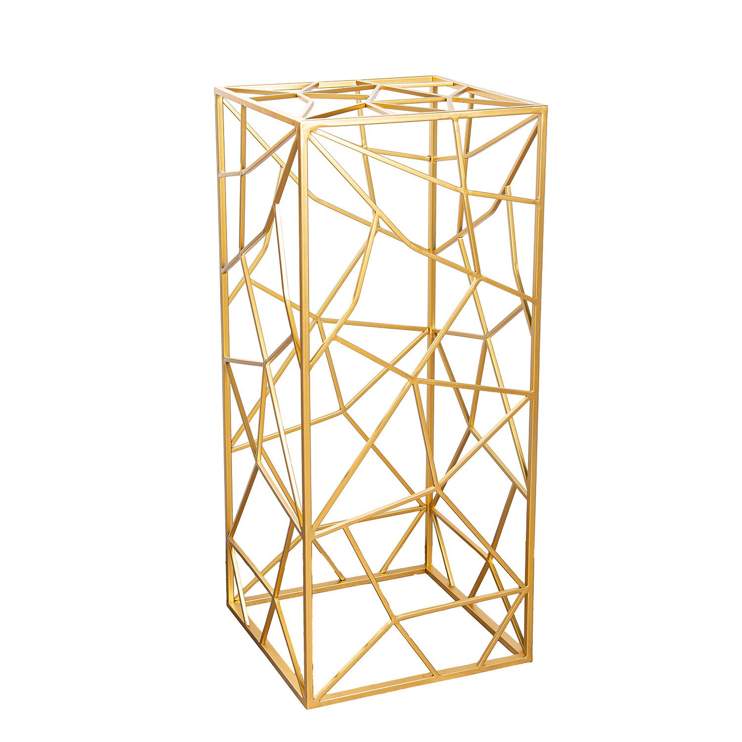 GILDE Dekosäule 2er Set Deko-Säule AKKURAT - gold - Metall - Höhe 82cm x Breite 35,5cm (1x Deko-Säule, Blumensäule - Dekoständer), Blumenhocker - Säule - Dekosäule