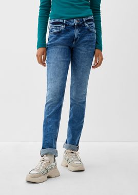 QS 5-Pocket-Jeans Jeans Catie / Slim Fit / Mid Rise / Slim Leg Waschung